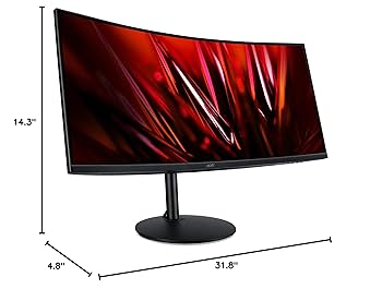 Acer ゲーミングモニター 180Hz Amazon.com: acer Nitro XZ 34-inch UW-QHD Curved Gaming